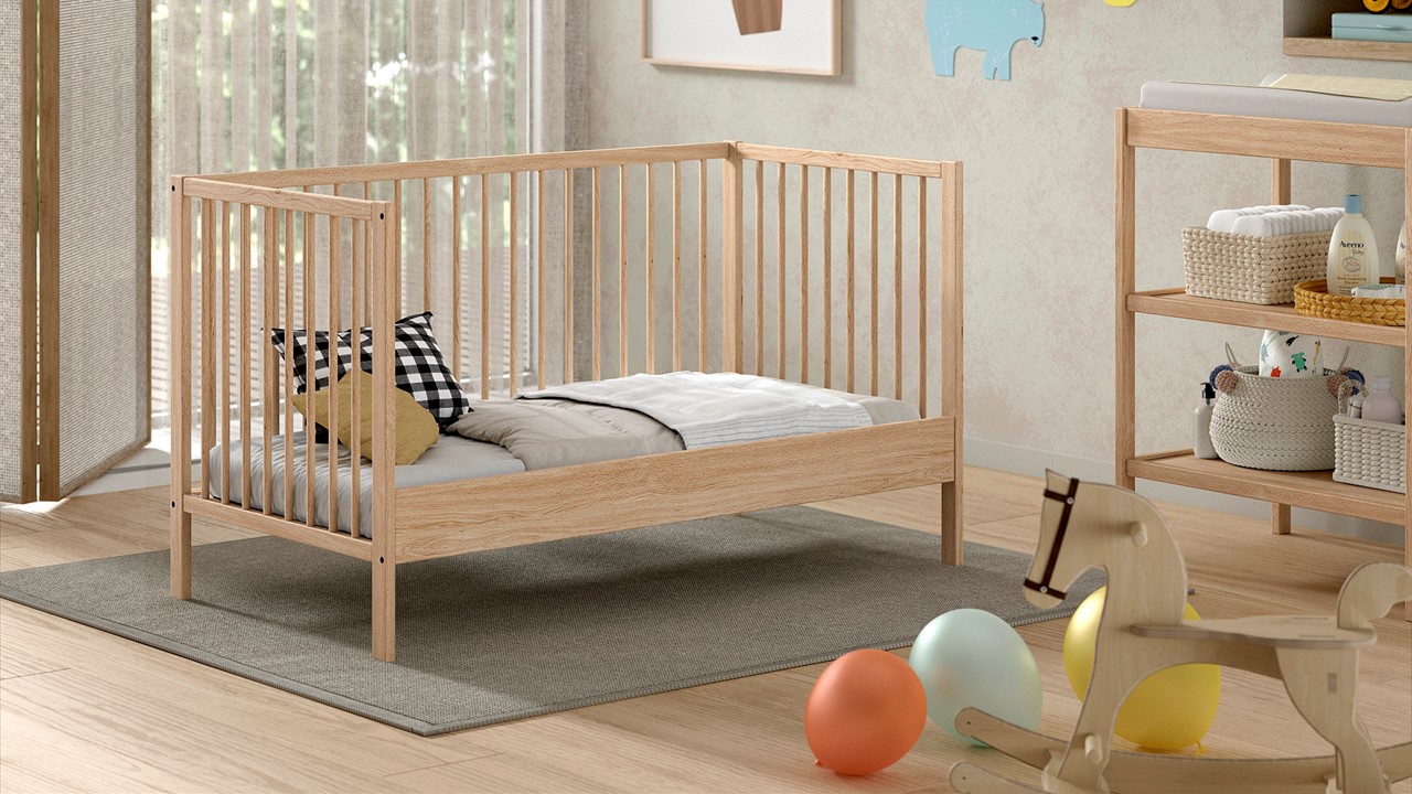 Babyledikant Dino 70x140 naturel