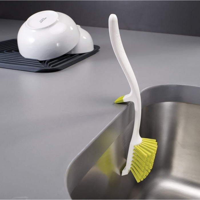 Brosse à vaisselle avec support Edge Dish brush vert Joseph Joseph
