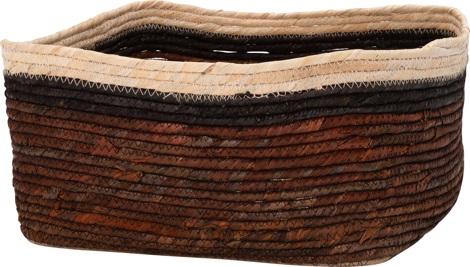 Intratuin opbergmand Didi naturel / zwart / bruin D 38 H 19 cm