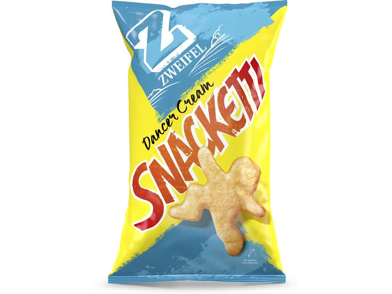 Zweifel Chips Snacketti Dancer Cream 75 g Knuspriger Snack mit Kartoffeln und Rahmgeschmack