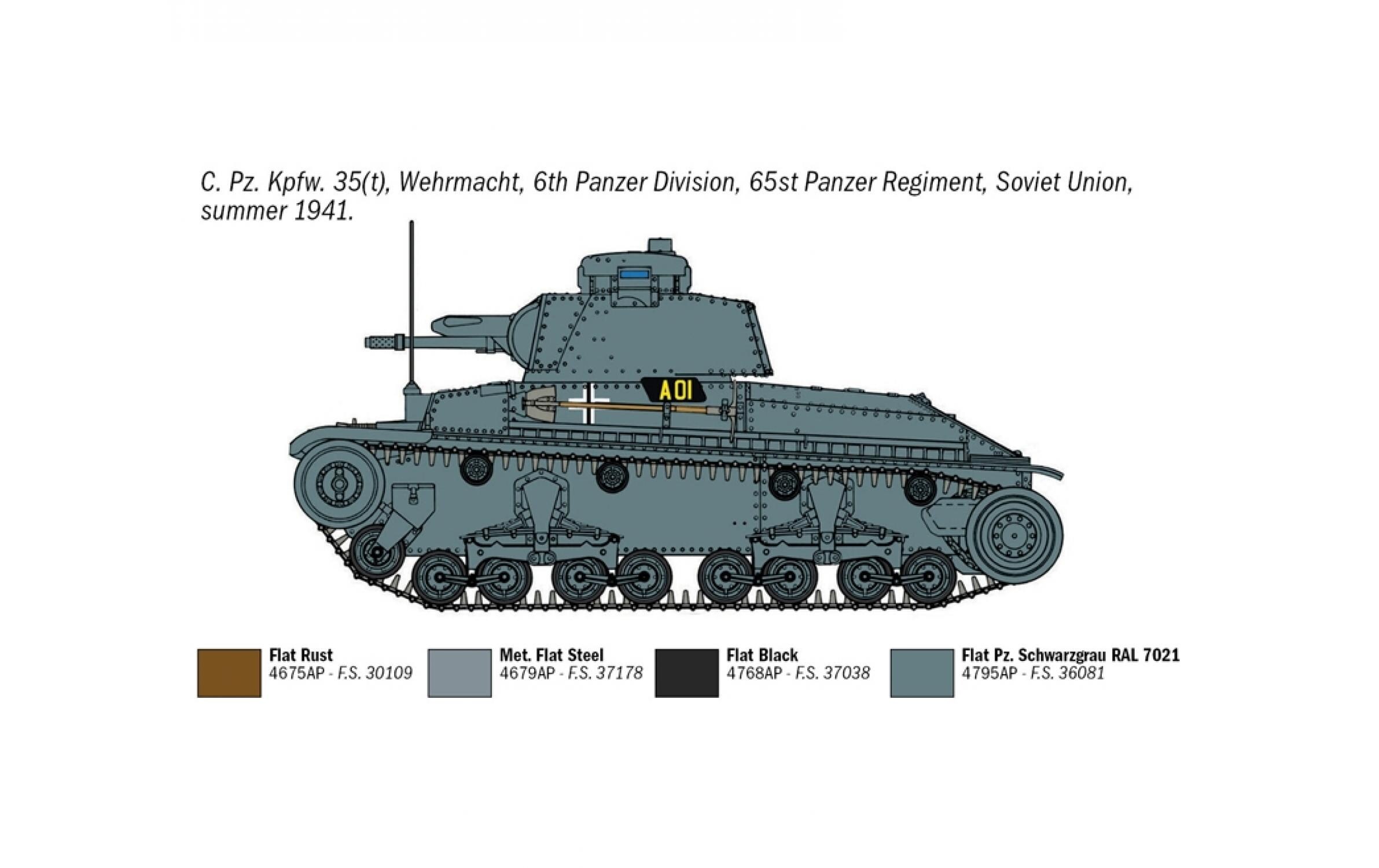 Bausatz Panzerkampfwagen 35 1:72Panzer Modellbausatz im Massstab 1:35