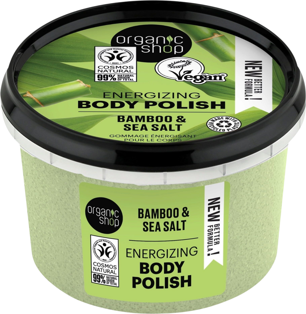 Organic Shop  Energizing Body Polish Bamboo & Sea Salt, 250 ml