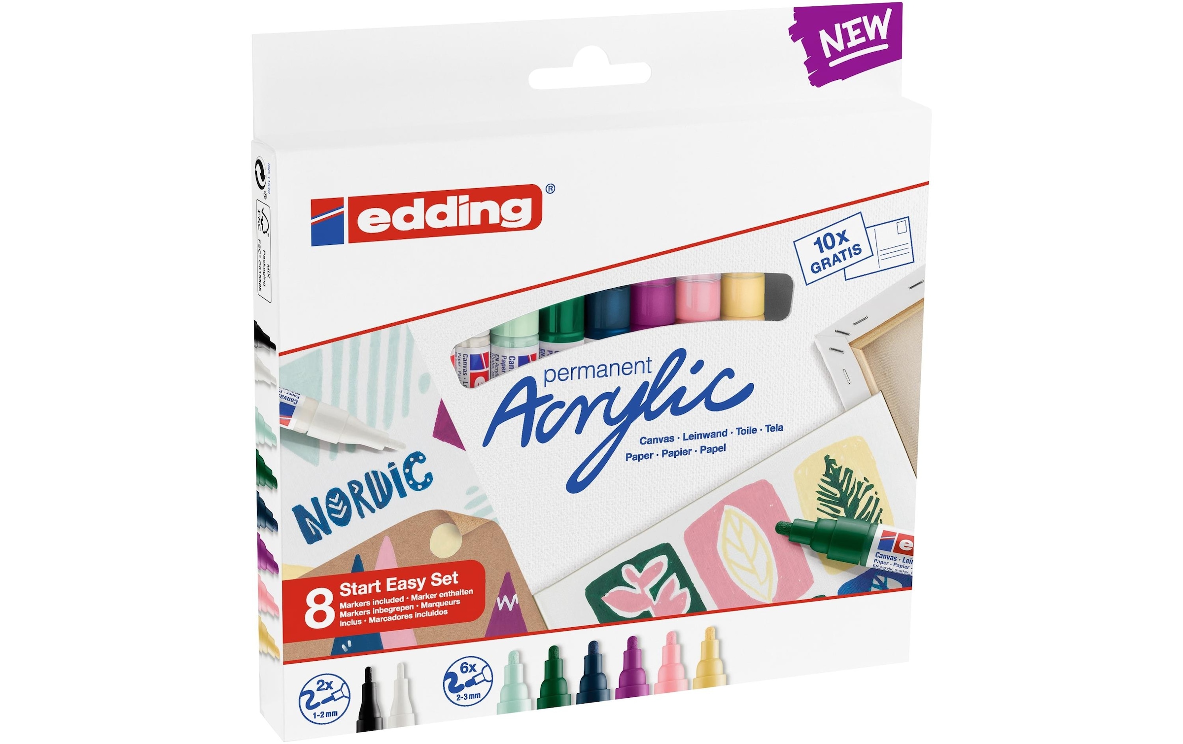 edding Marker »Starter Set 8-teilig« Strichstärke 3mm