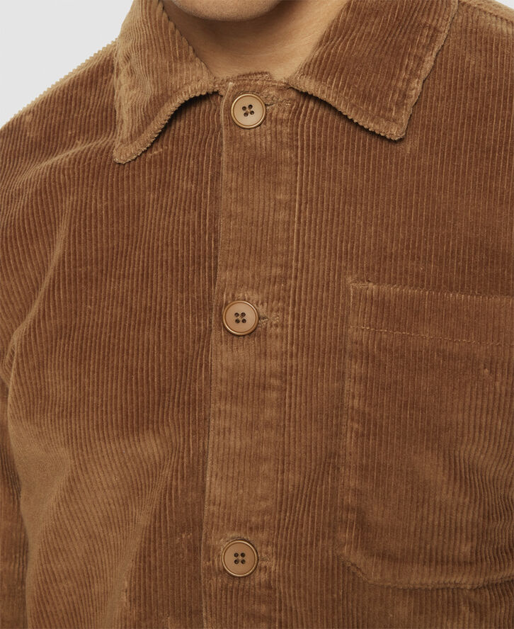 Knowledge Cotton Apparel Stretched 8-wales corduroy overshirt - GOTS/Vegan Dachshund