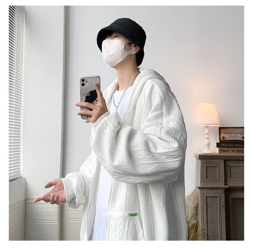 POSI - Effen oversized hoodie met rits