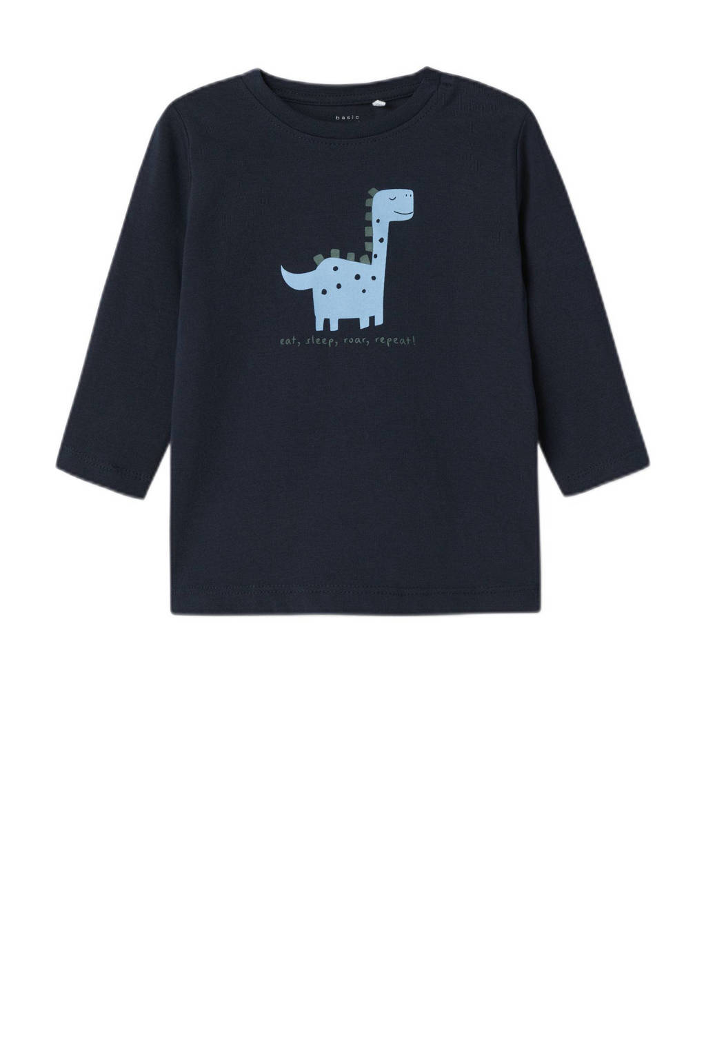 NAME IT baby longsleeve NBMVACION - set van 2 donkerblauw/beige