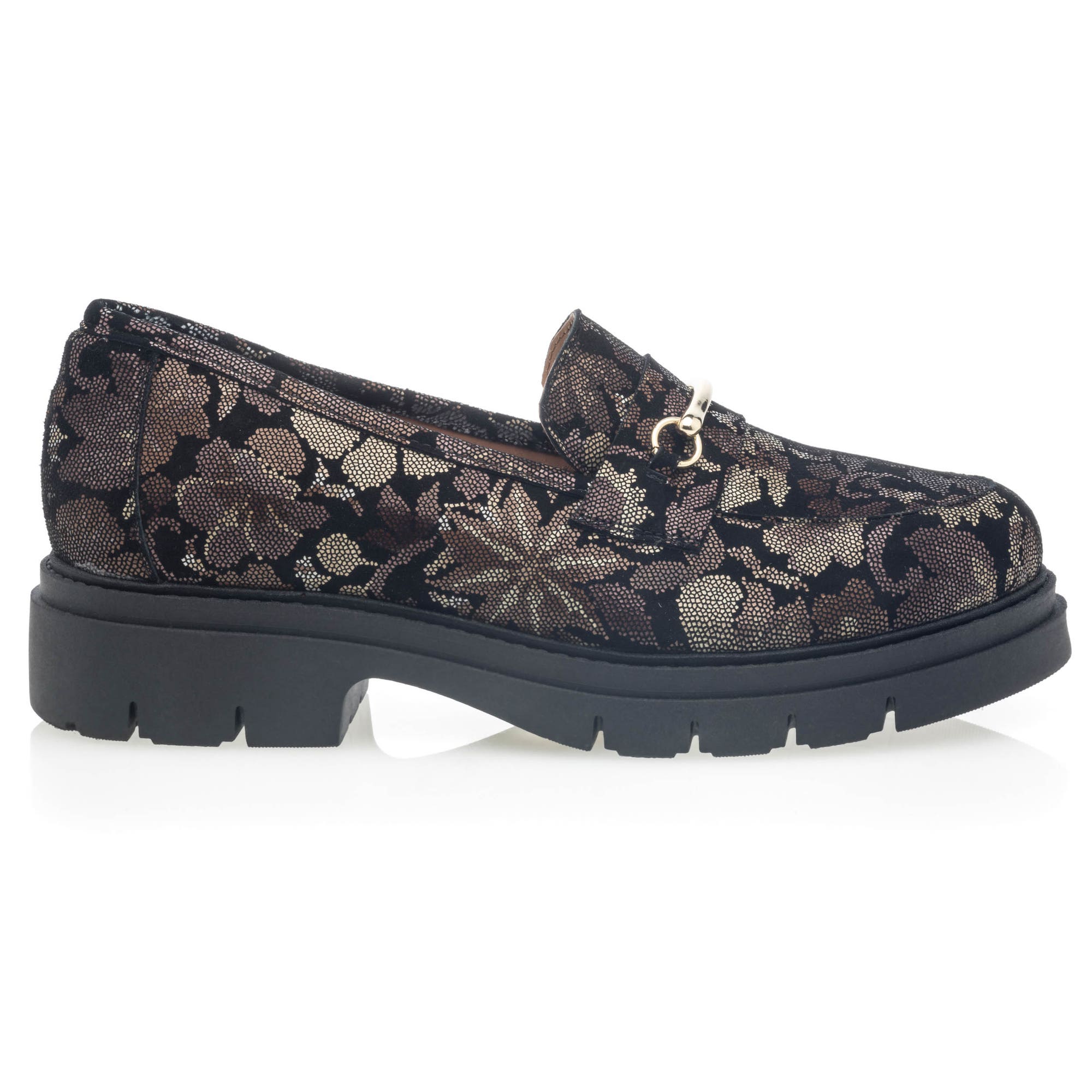 Mocassins Femme en cuir multicolore