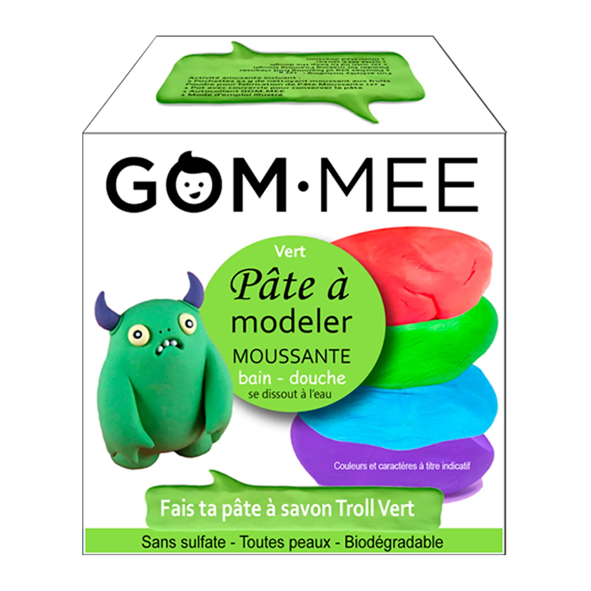 Gom-mee Fabrication Pâte à Modeler Moussante - Troll