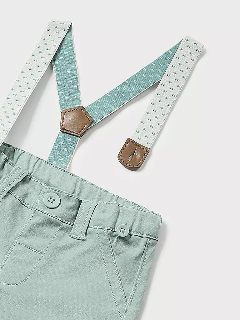 MAYORAL Baby Hose mit Hosenträgern mint