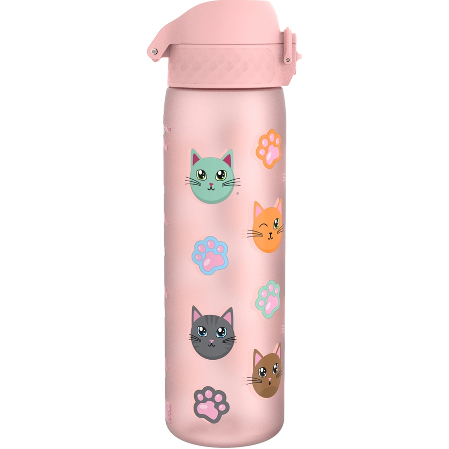 ion8 Trinkflasche auslaufsicher 500 ml Katzen  rose