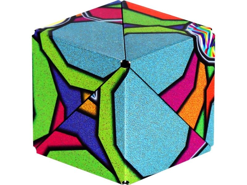Shashibo Cube Stained Glass – by Artist Laurence Gartel 2.0 Magnetischer Zauberwürfel