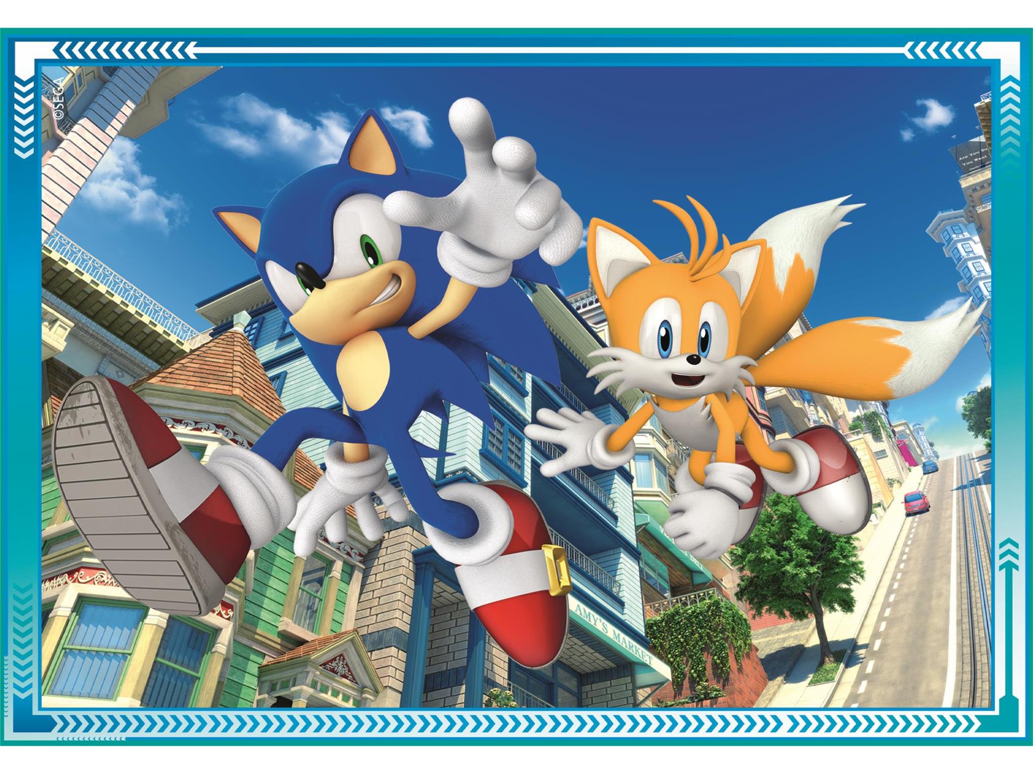PUZZLE 4 EM 1 CLEMENTONI SONIC
