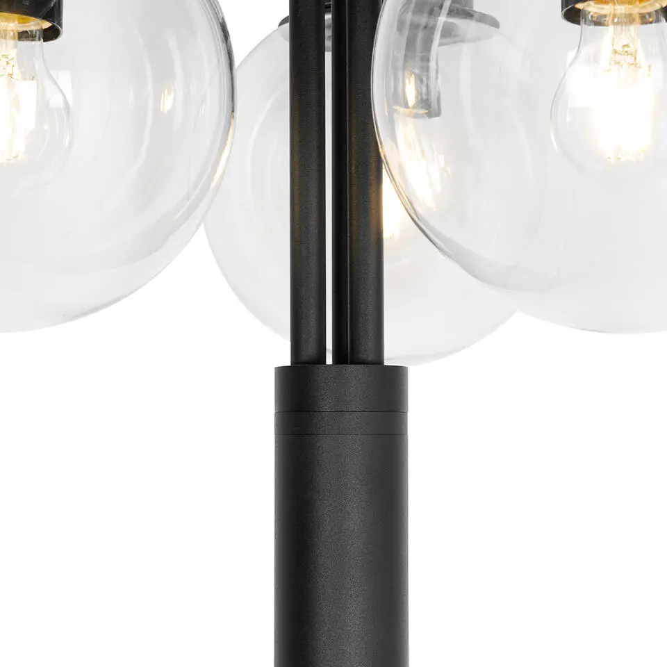 Qazqa staande buitenlampen sfera zwart e27