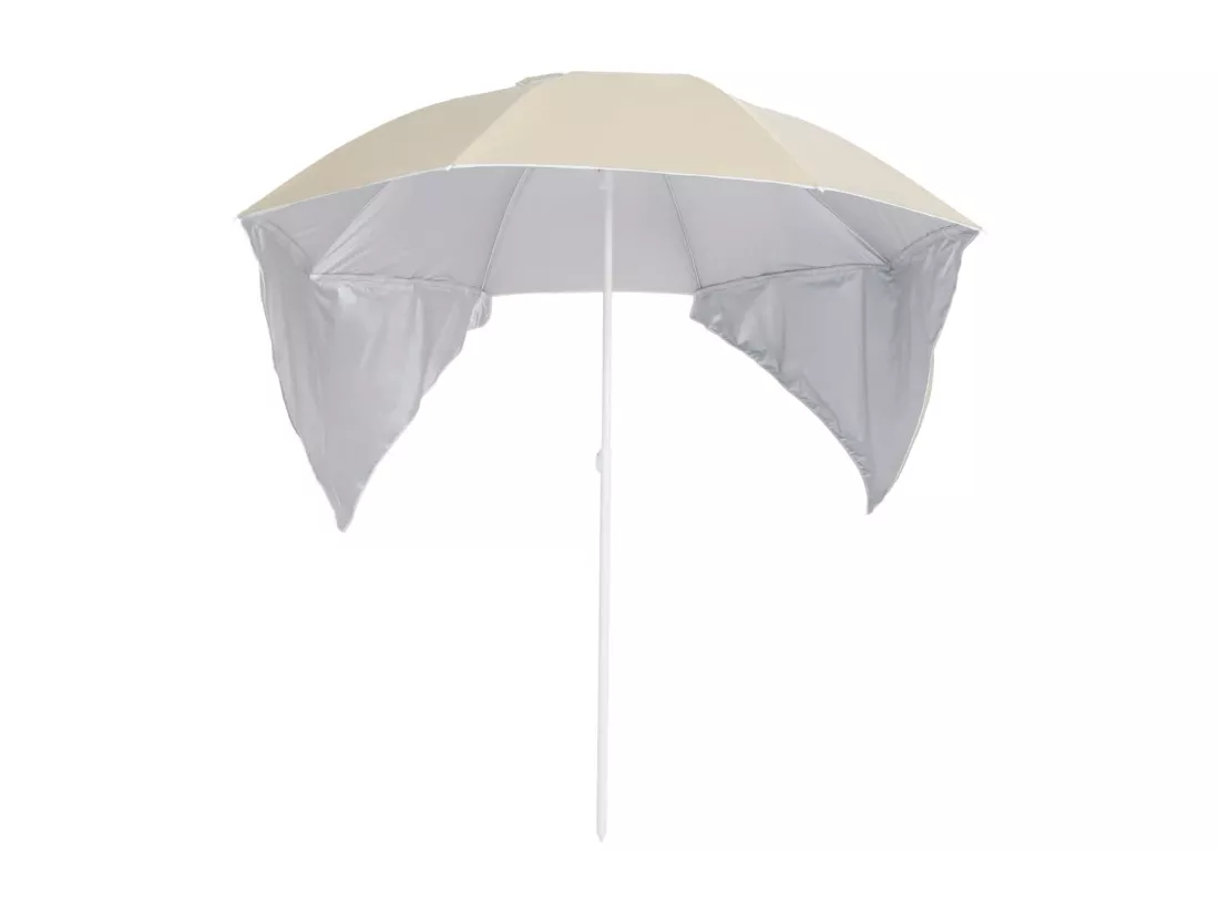 Parasol de plage avec parois latérales Sableux 215 cm