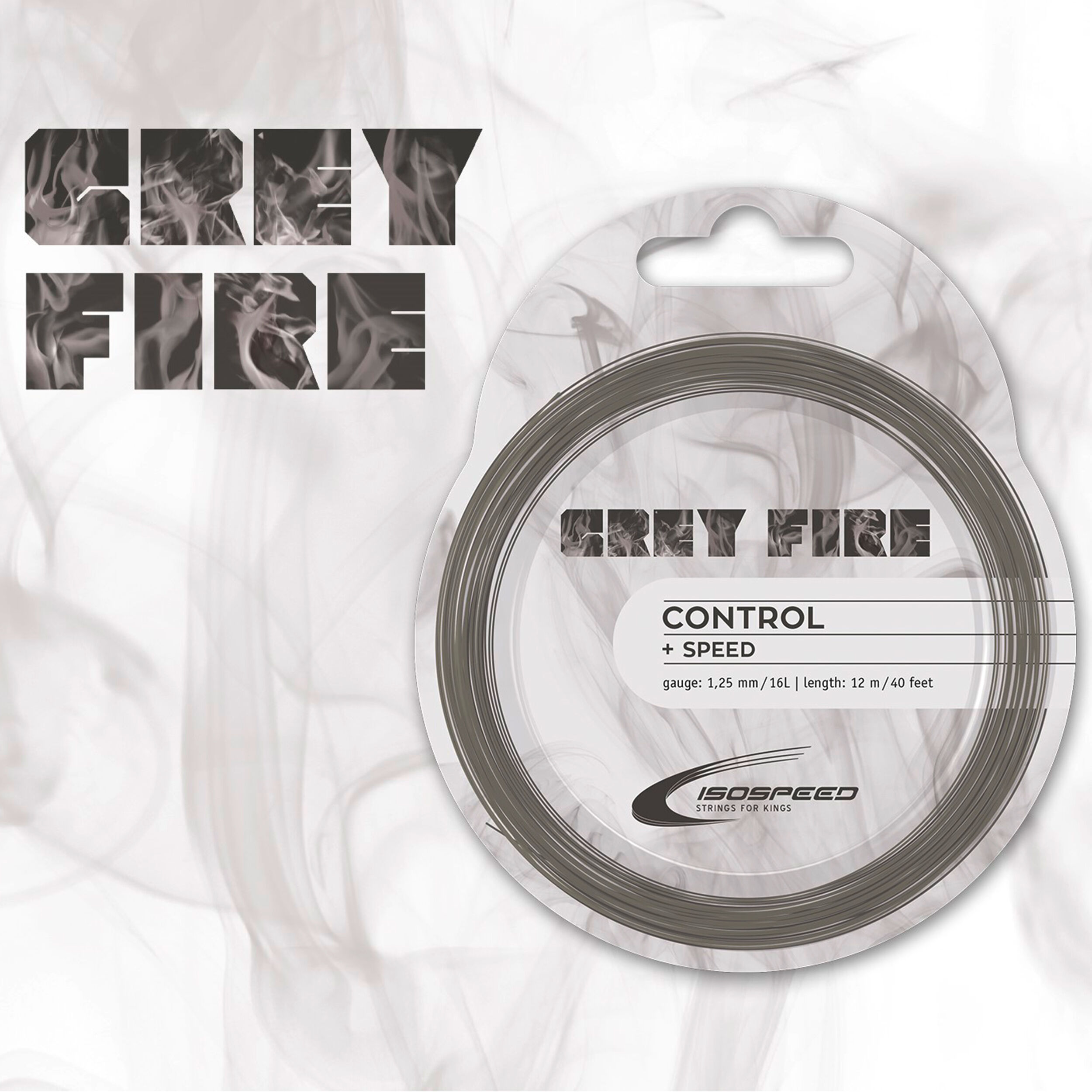 Isospeed Grey Fire Cordage En Garniture 12m - Gris