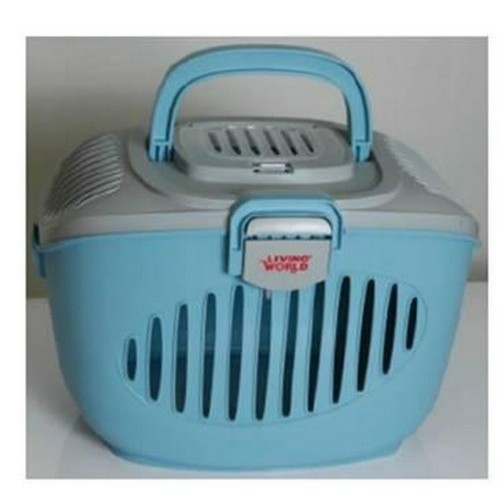 Caixa de transporte para gatos Paws2go, cinza/azul