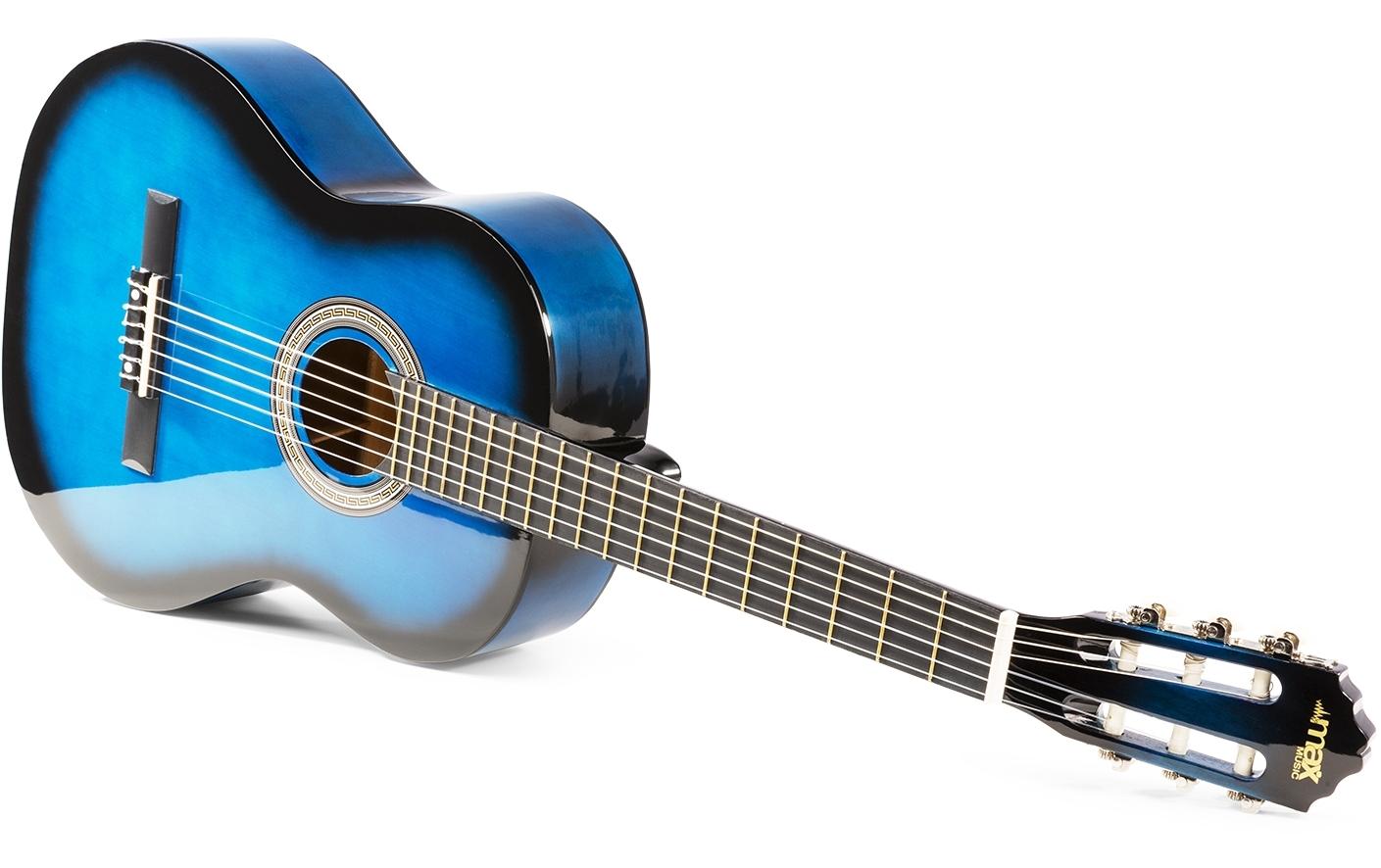 Konzertgitarre SoloArt Set BlauKlassische Gitarre mit Zubehör