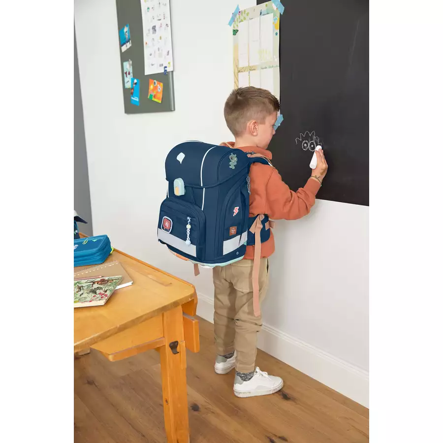 LÄSSIG Schulranzen-Set 7-tlg. Boxy Unique navy