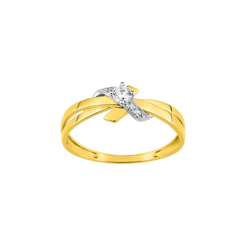 Bague Femme - Oxyde de zirconium - Or 9 Carats