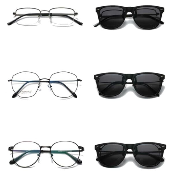 Clip-on Wayfarer solbriller speilglass for eksisterende briller