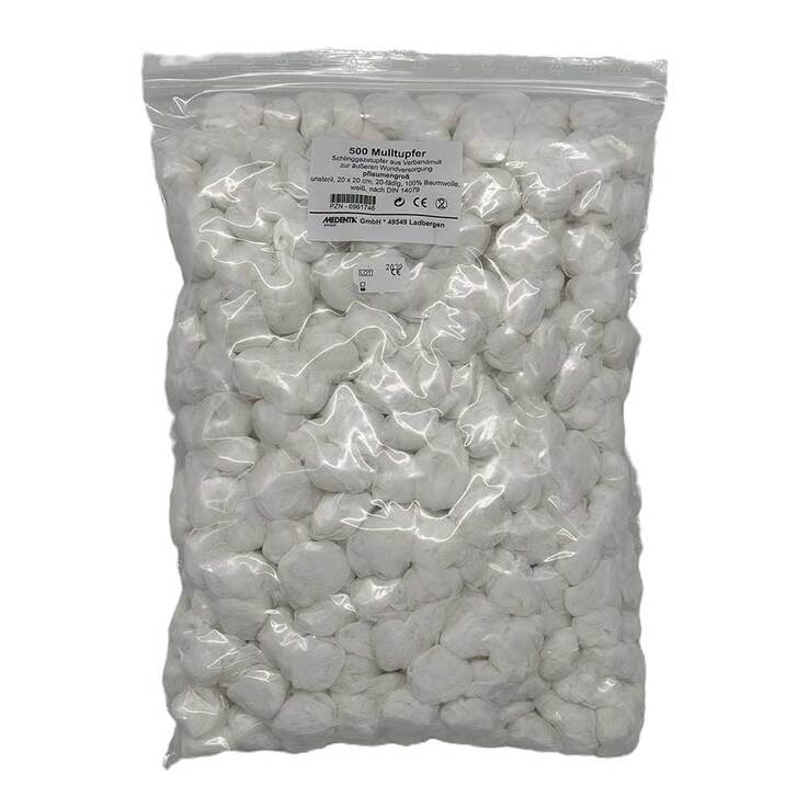 Mulltupfer pflaumengroß unsteril, 500 St