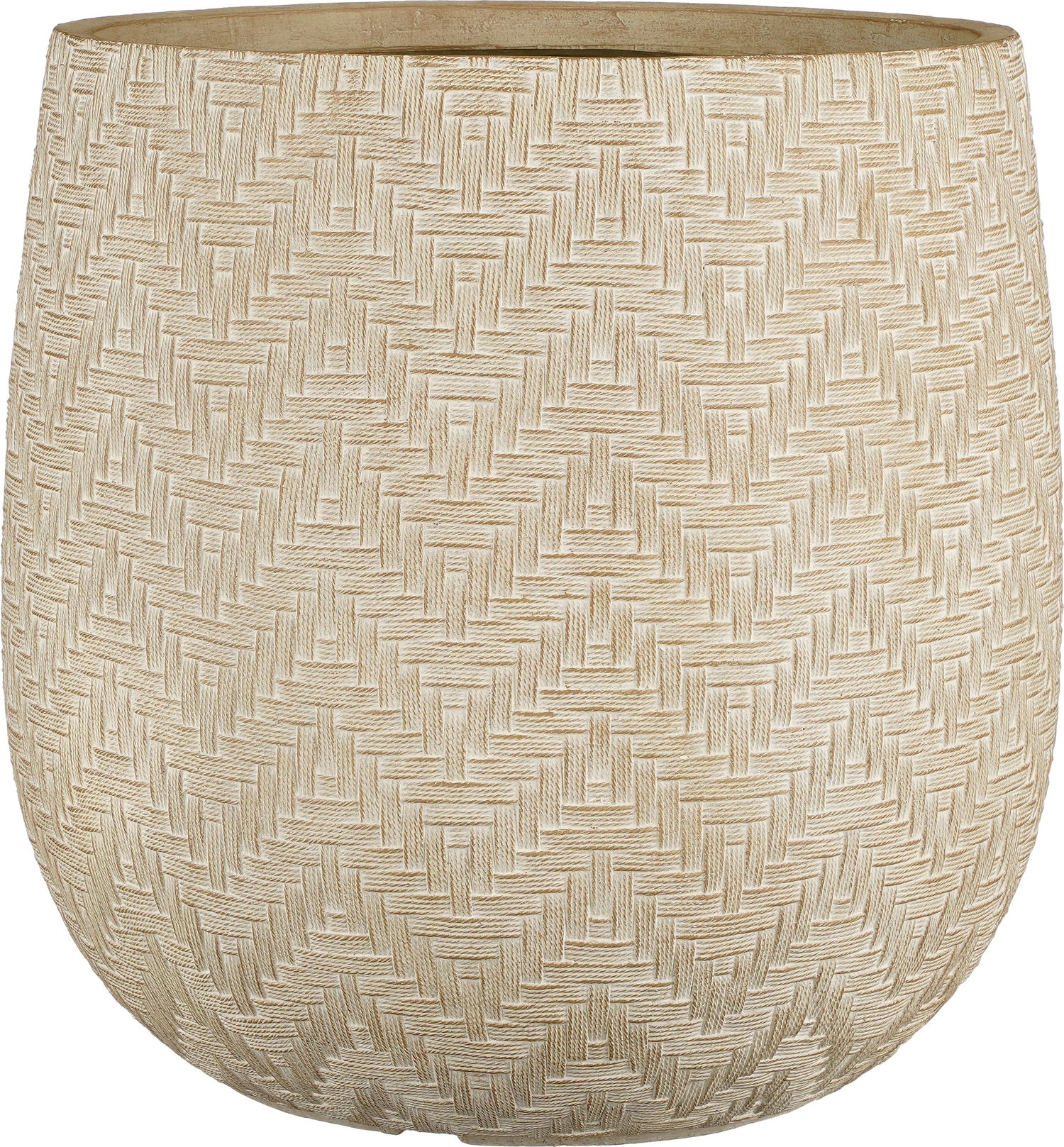 Mica Decorations bloempot Falun crème D 23,5 H 22,5 cm