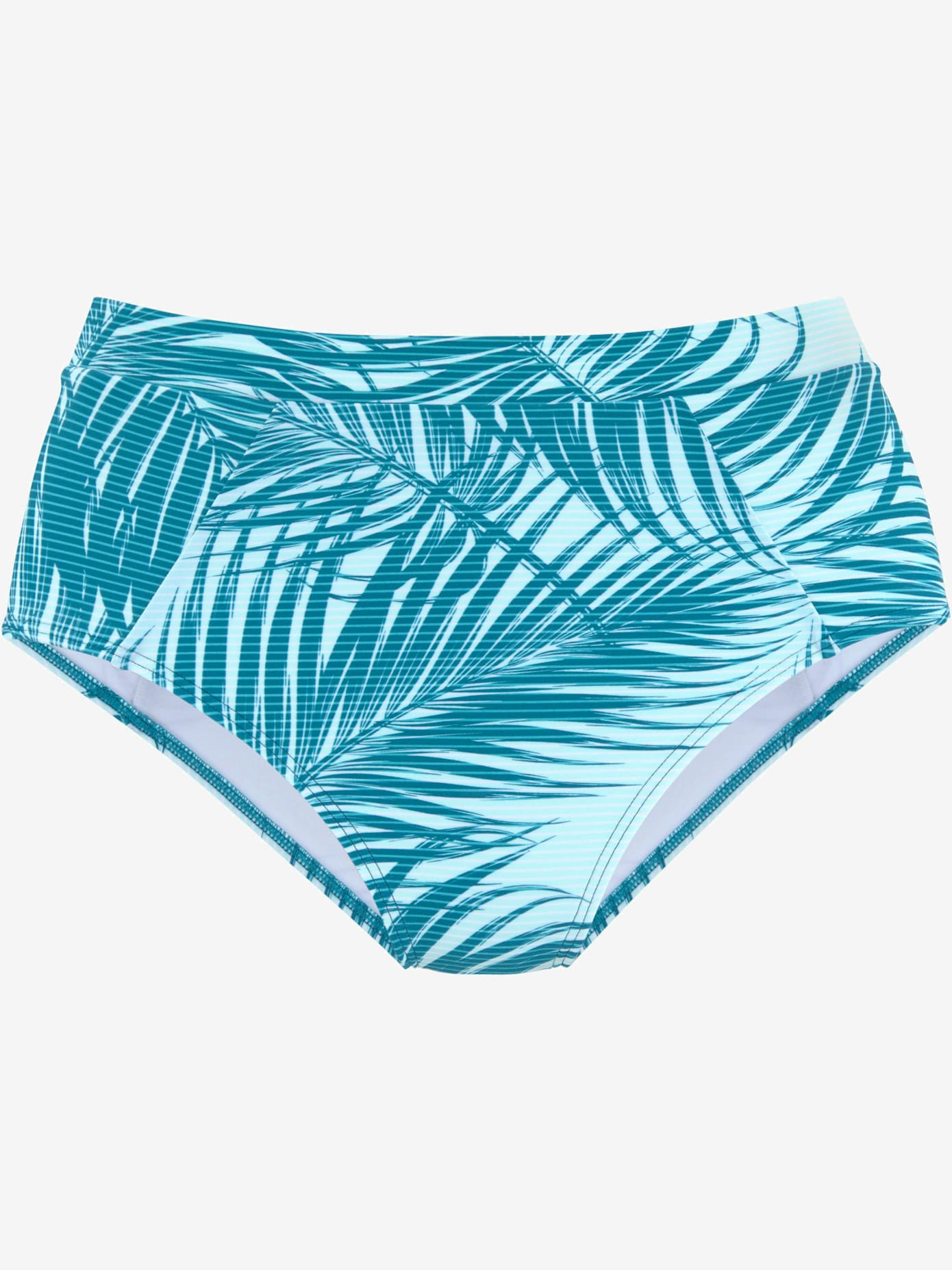 Bas de maillot de bain taille haute imprimé palmiers tendance
