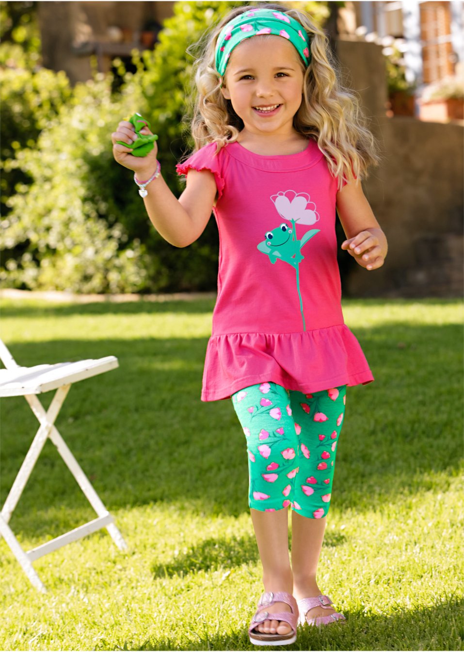 Robe, legging 3/4, bandeau fille (Ens. 3 pces.)