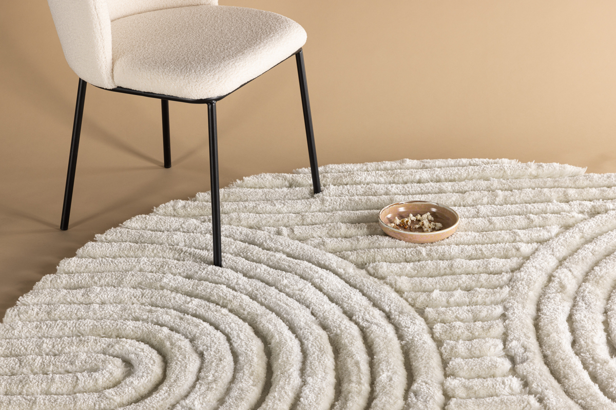 Vloerkleed Kaimana Rond Ø200 cm wit