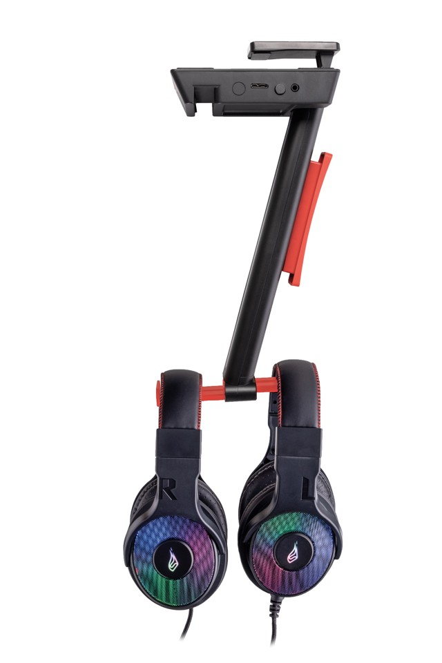 SUREFIRE - Vinson N2 Dual Gaming RGB MF Headset Stand, Black