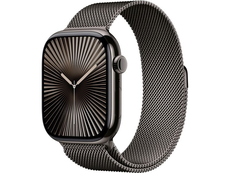 Apple Watch Series 10 46 mm LTE Titanium Slate Loop Milanes Eine glatte Zehn