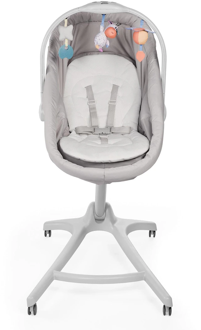 Chicco Kombihochstuhl »Baby Hug 4 in 1, Glacial« () Stubenwagen, Liegesessel, Hochstuhl und erster Stuhl in Einem!