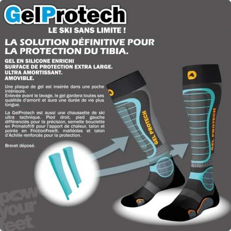 GelProtech - Chaussettes ski avec gel