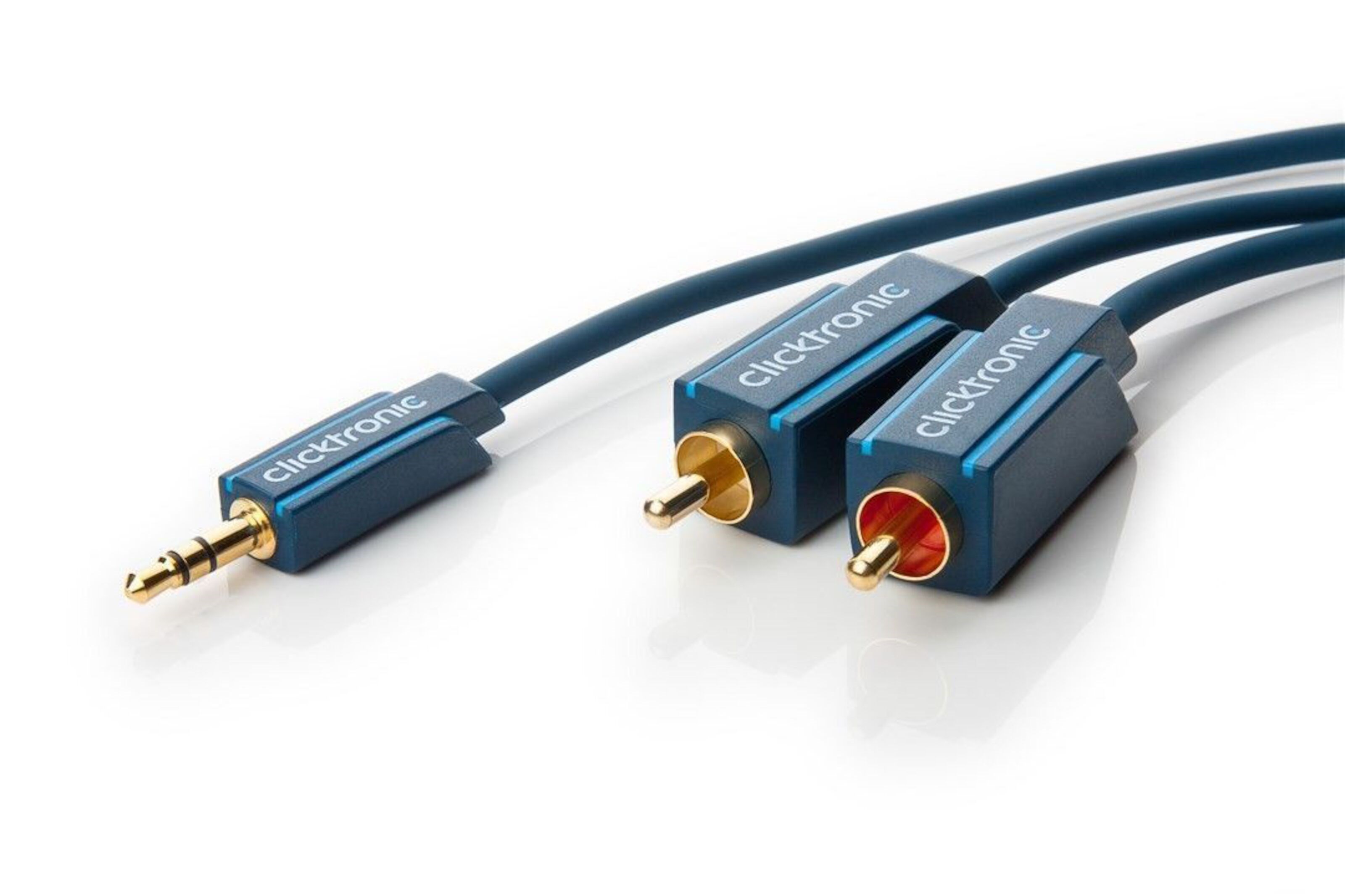 Clicktronic Lydkabel 3,5 mm til 2x RCA 1 m