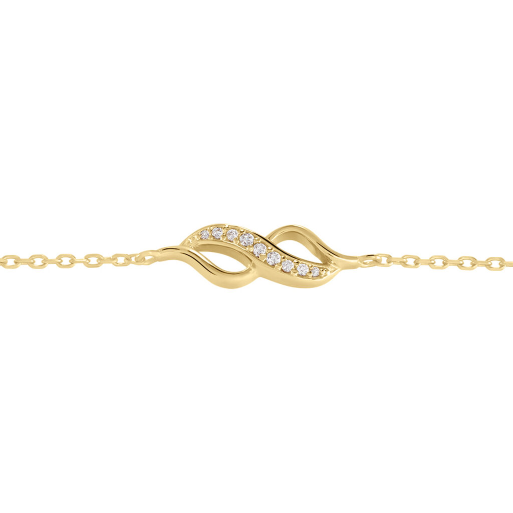 Bracelet Ishaae Plaqué Or Jaune Oxyde De Zirconium
