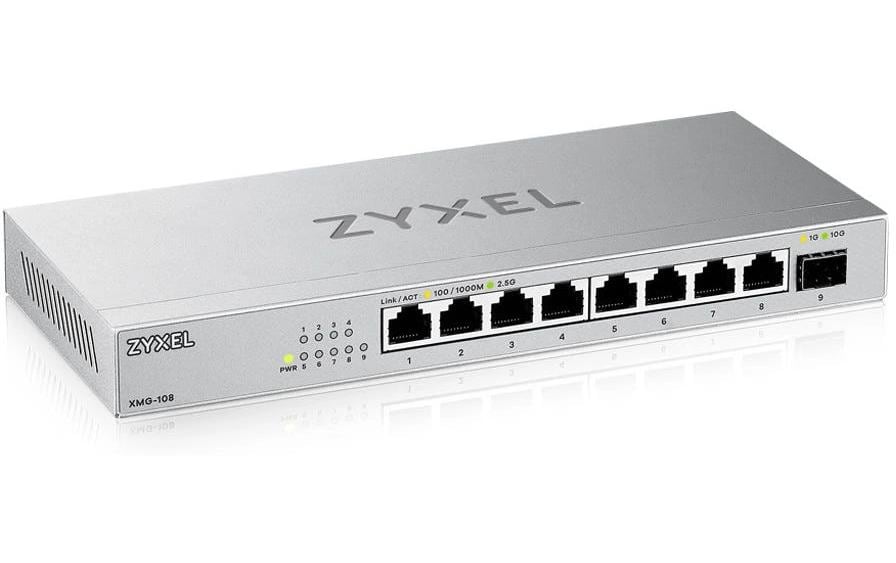 SFP+ Switch XMG-108 8 Port<br>8-Port 2.5G Unmanaged Switch mit 10G Uplink