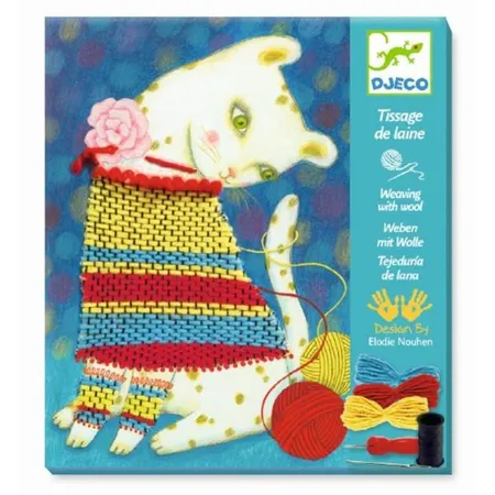 Djeco Wollbilder Weben mit Wolle, Katze