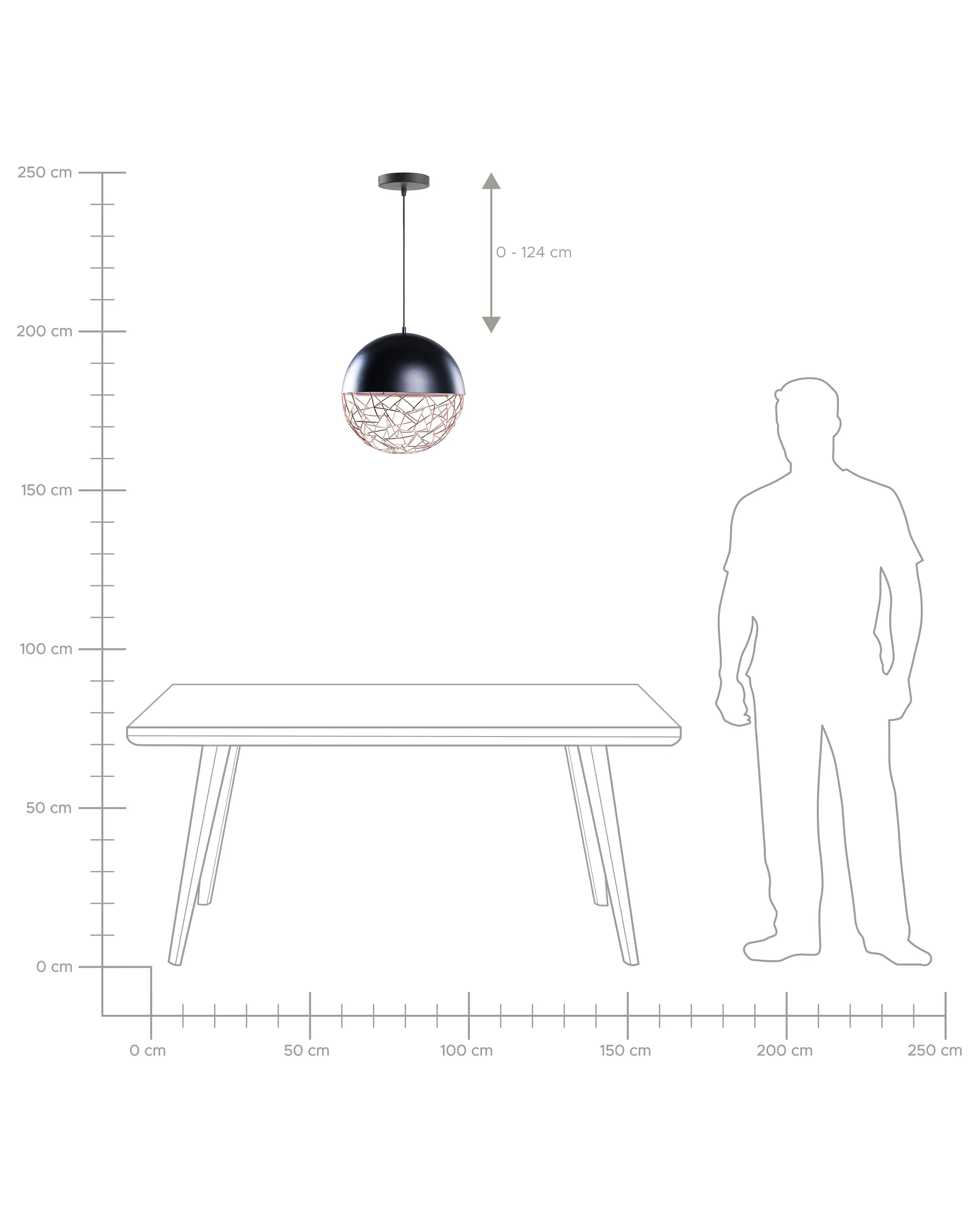 Hanglamp PADMA Metaal Zwart