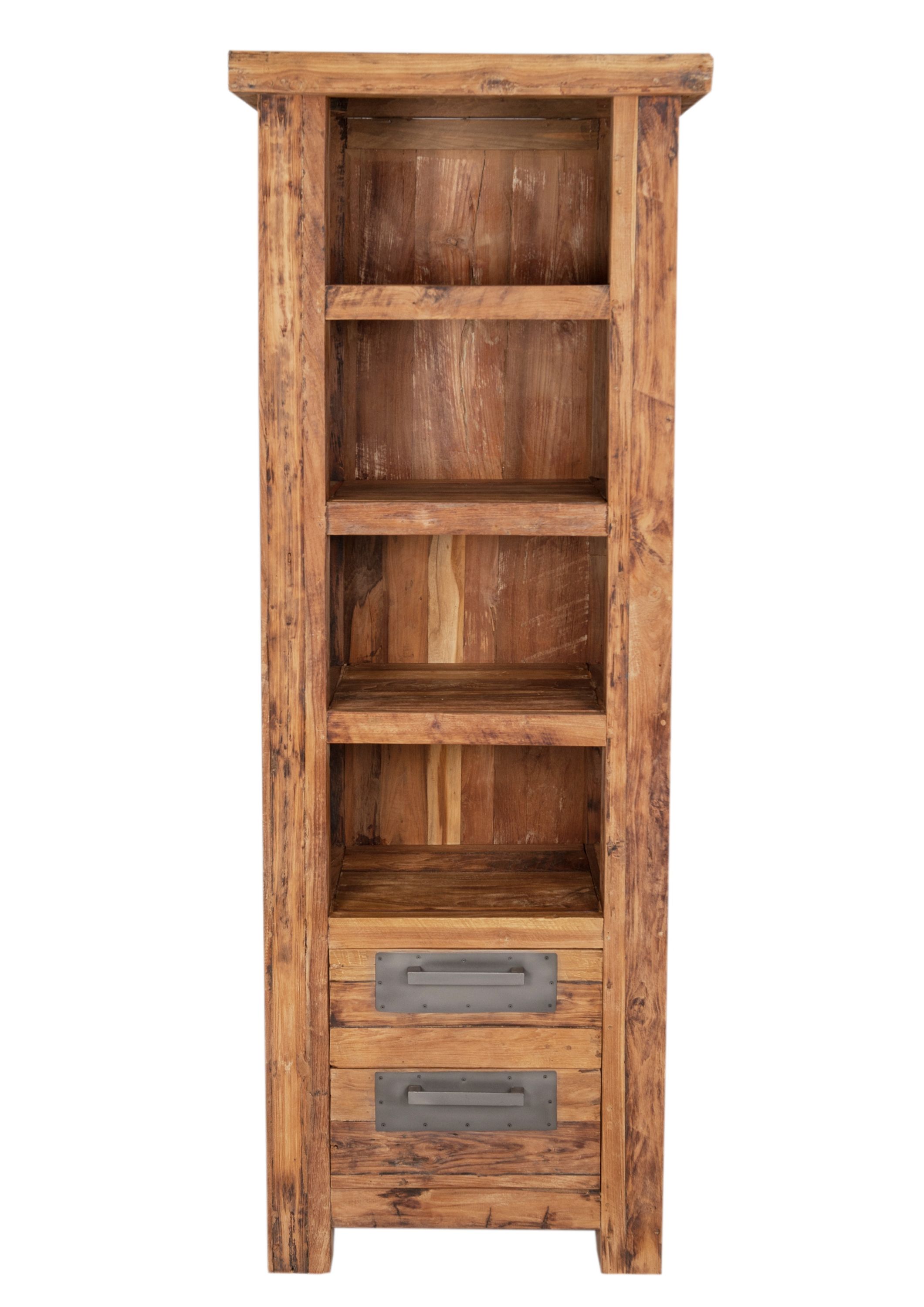 Bücherregal CORAL Standregal Teak Holz Mehrzweck Schrank Ablage Regal