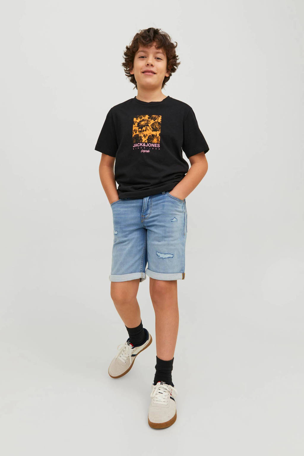 JACK & JONES denim short JJIRICK blue denim