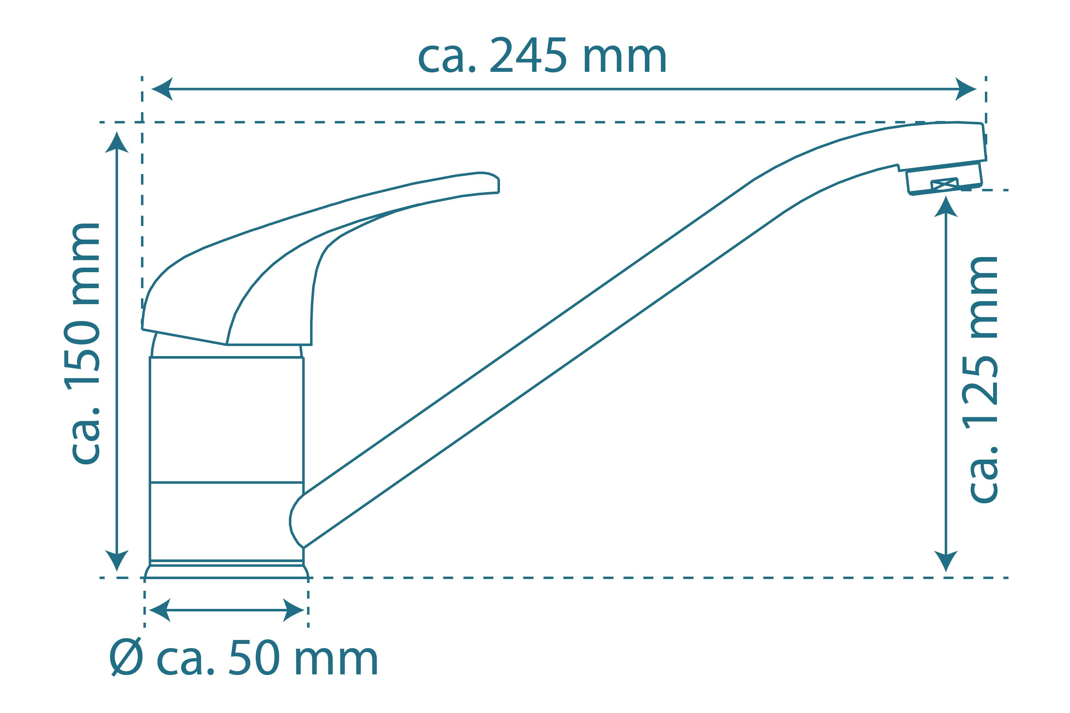 Schutte MAGNA ééngreepsmengkraan keuken, chroom