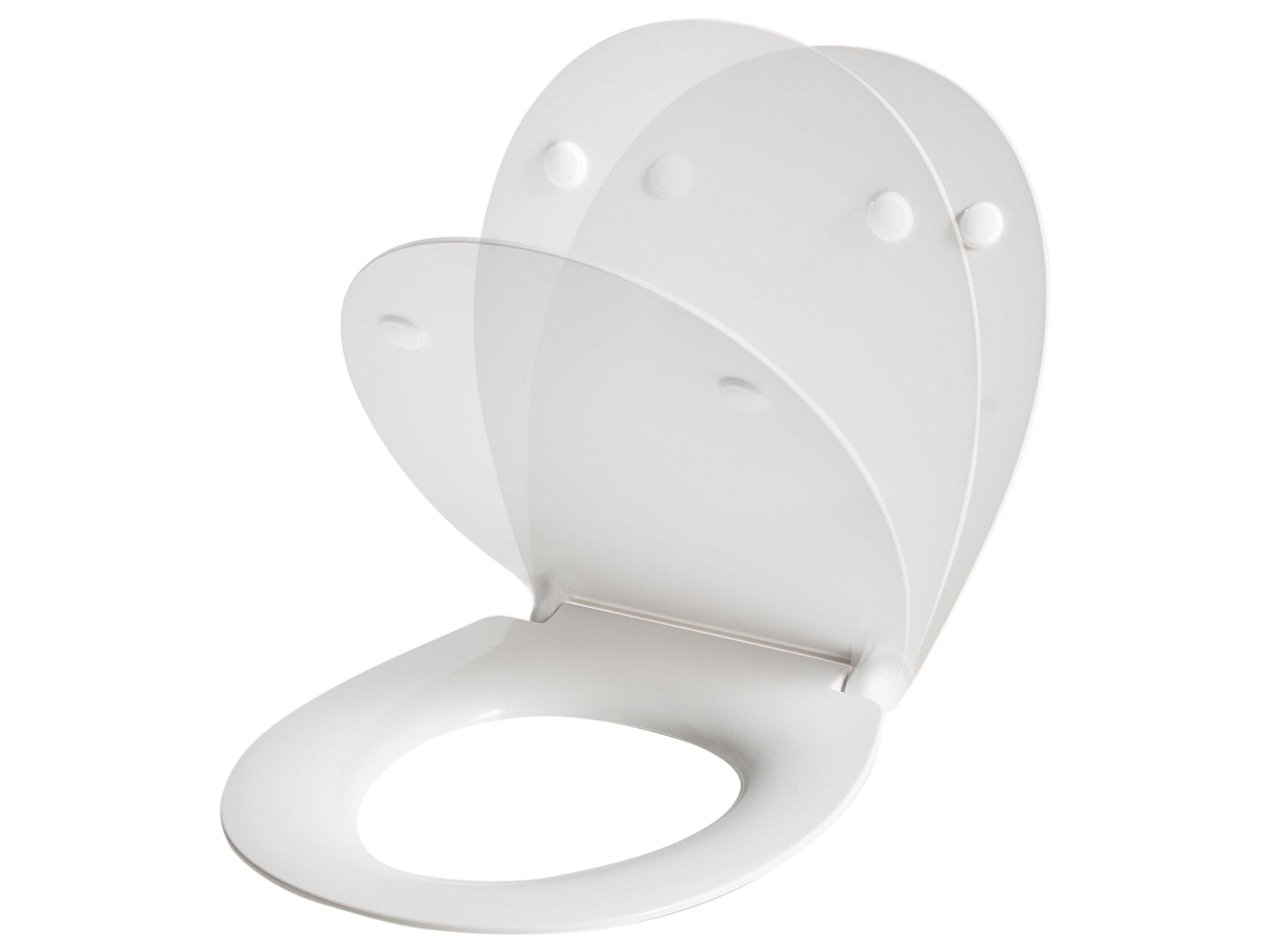 Toiletbril PUTUMAYO smal soft-close Duroplast Wit