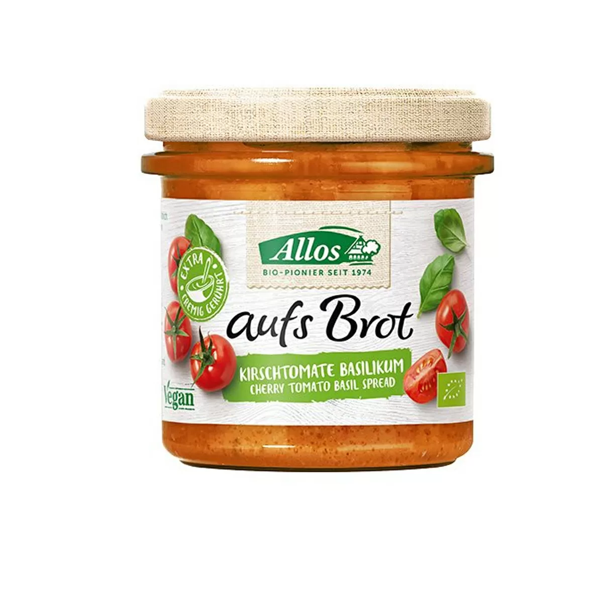 Allos Smørepålæg Tomat & Basilikum Ø - 140 g
