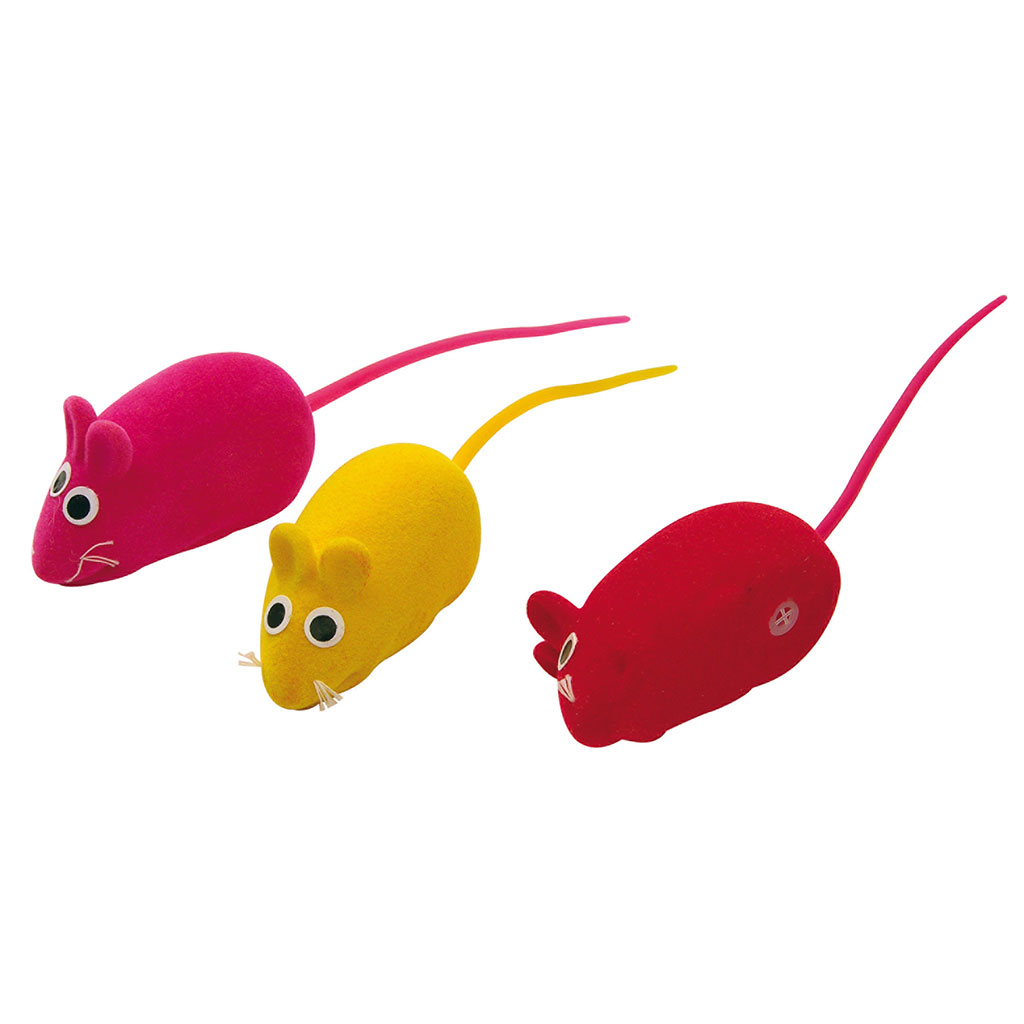 Lot de 3 jouets pour chat souris