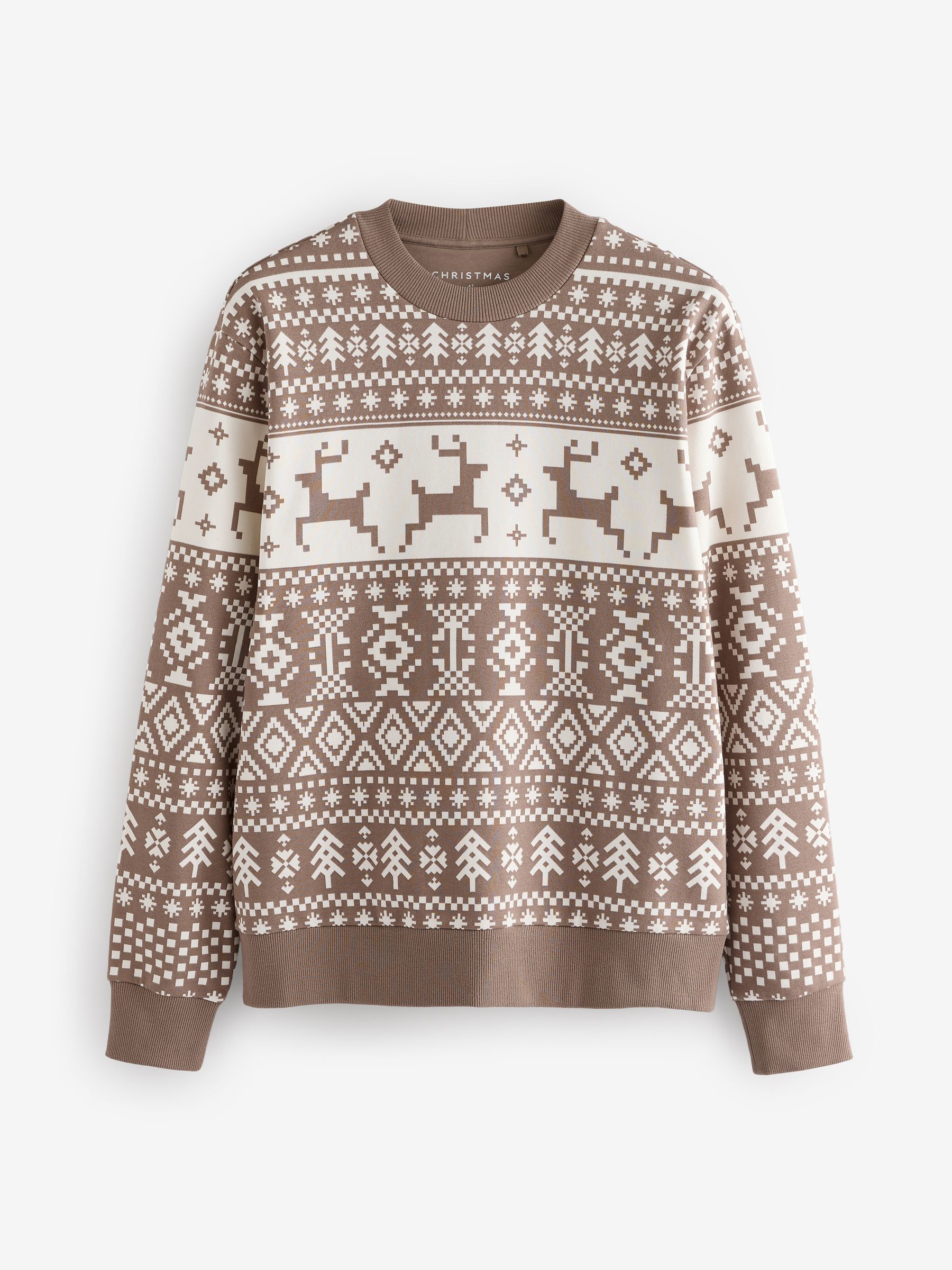 Natuurlijk - 100% Cotton Christmas Crew Sweatshirt