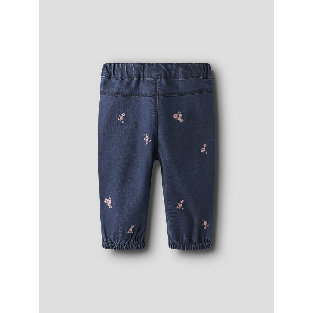 Køb Name It Dark Blue Denim Flower Emb Nbfrose Shaped R Emb Jeans 5321-Yb H