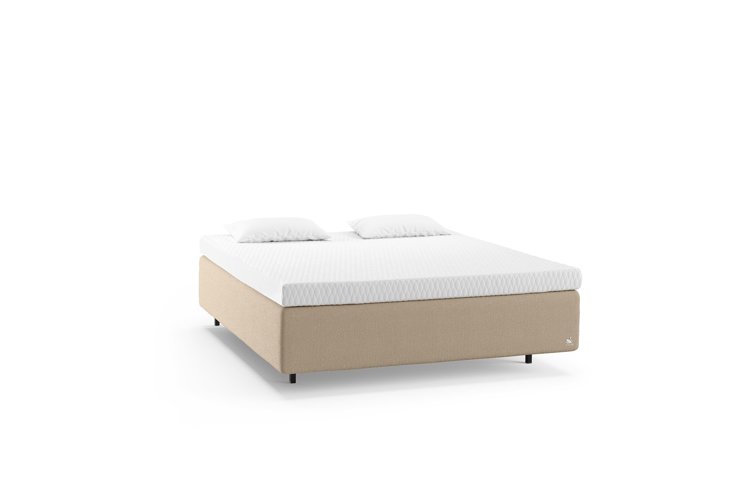 Zoe kontinentalseng Tekstil Dream Sand, Integrert overmadrass og Floating Legs