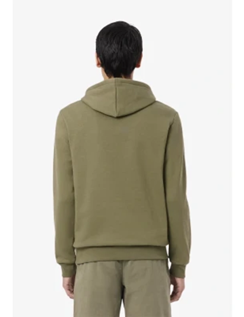 Khaki Green Fleece Hooded Sweatshirt