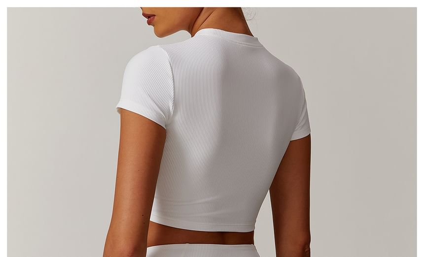 Skinniano - Sporttop met korte mouwen en ronde hals
