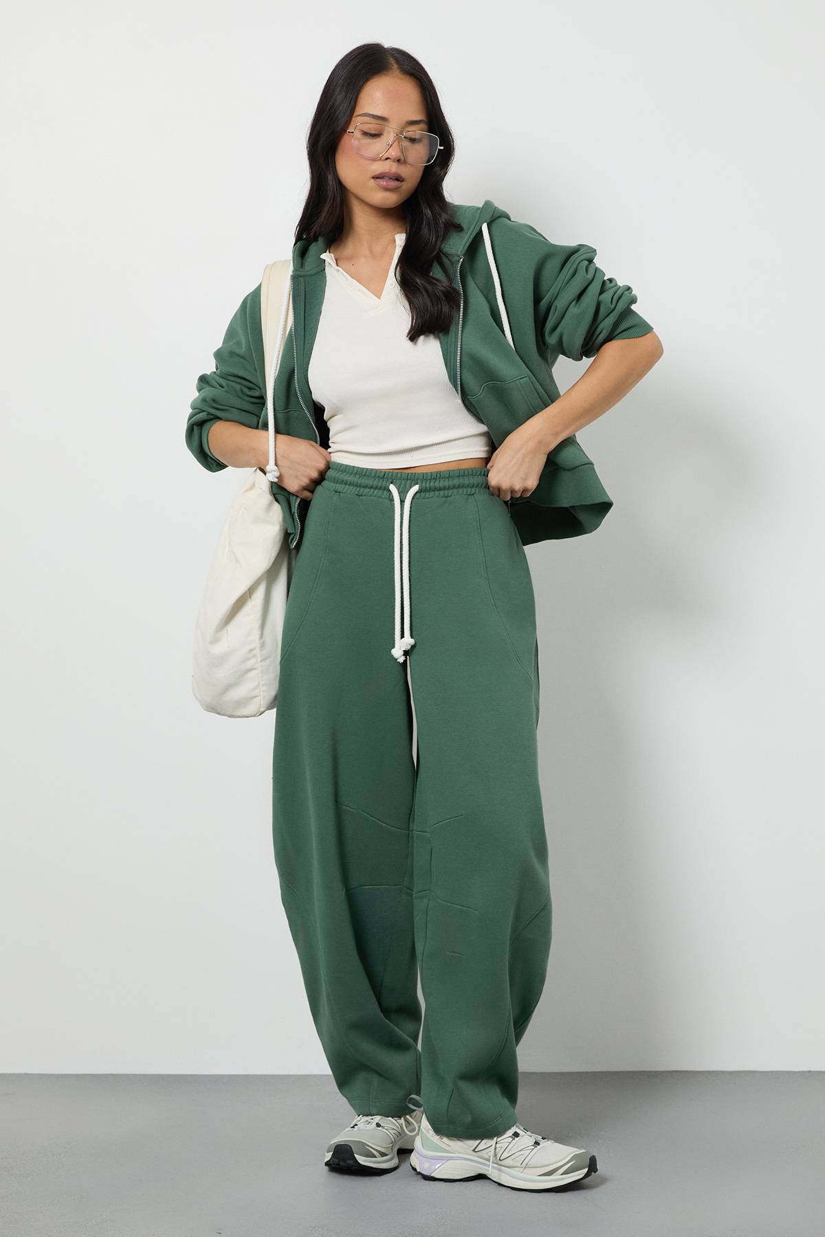 boohoo Survêtement à Casynthétiqueche Oversize avec Cordon Contrastant